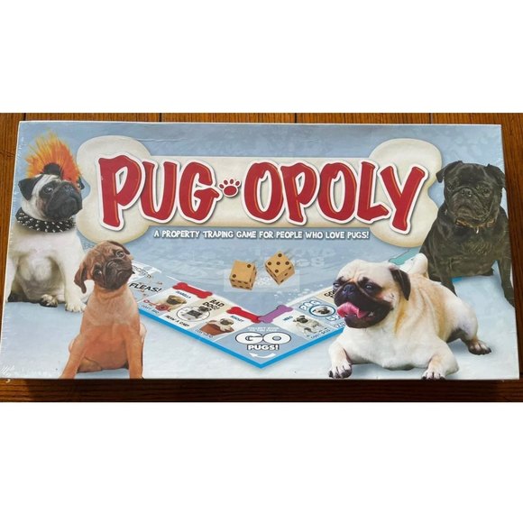 PUG - OPOLY Game Pug opoly Dog Puppy ~ NWT Board Game BRAND NEW Sealed Gift